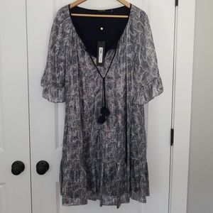 BRAND NEW!!!! TAGS ON! Metallic thread tiered dres